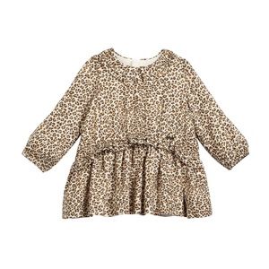 Mayoral Long-Sleeve Leopard-Print Dress